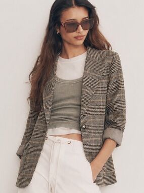 Cheap & Chic Glen Plaid Blazer